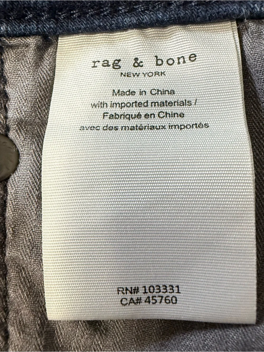 Rag & Bone Fit 3 Athletic Tapered Jeans 34x32 Kendall Blue Wash
